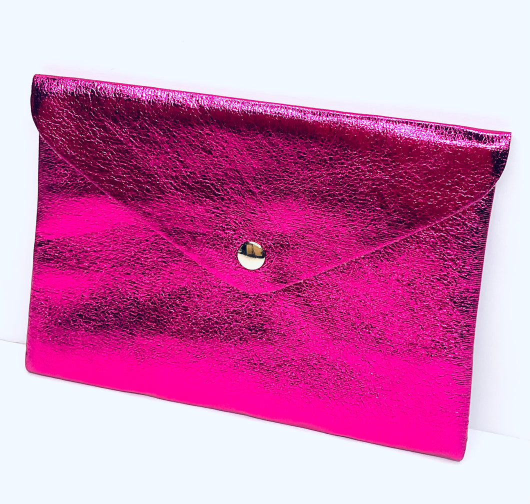 Neon Pink Metallic Mini Purse